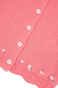 Baby Jardin d'éte cardigan - Medium pink