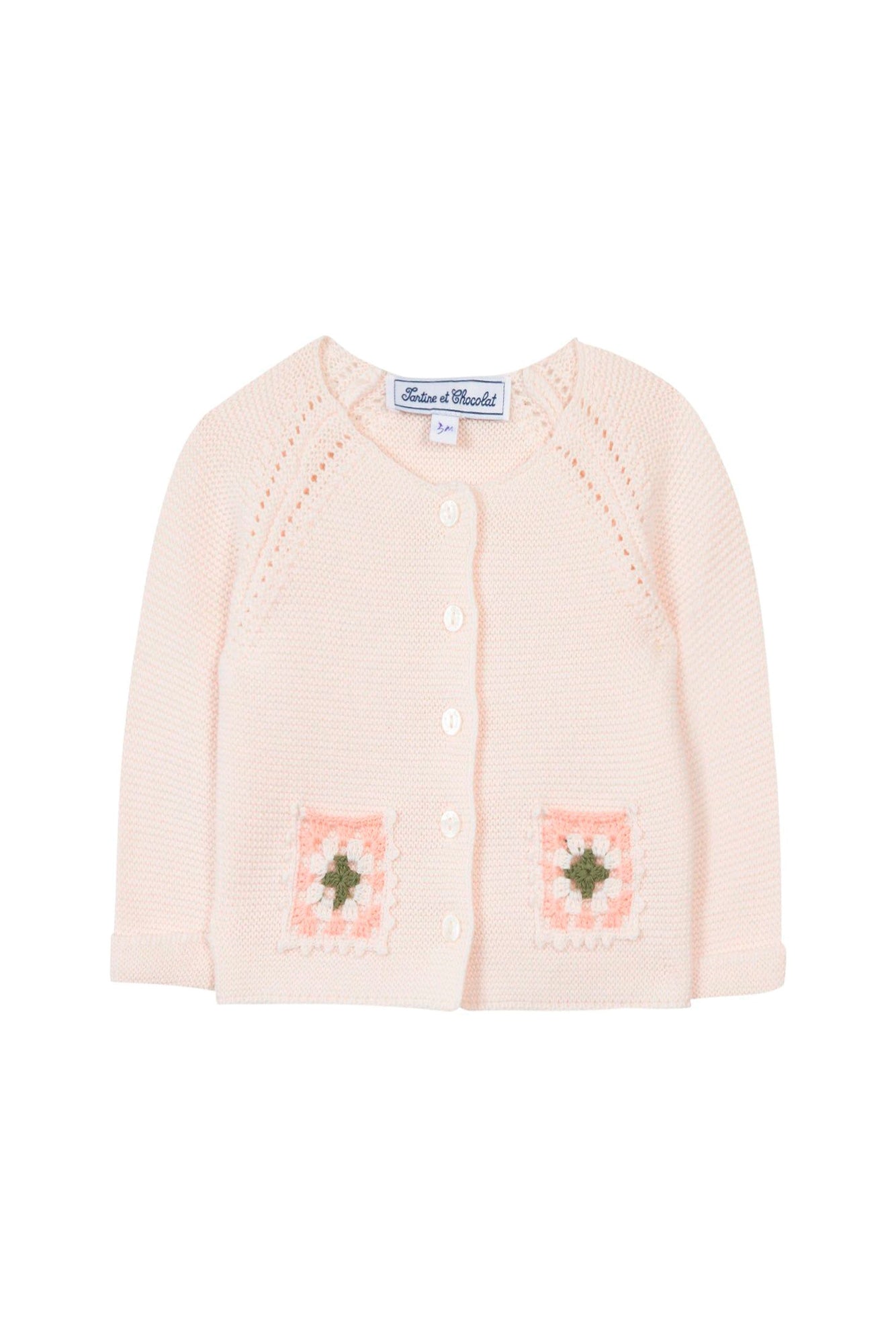 Baby Reves Poetiques Cardigan - Pale Pink
