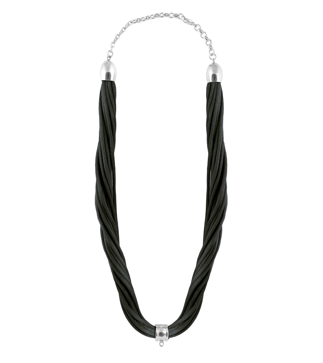 Collier en soie - Noir