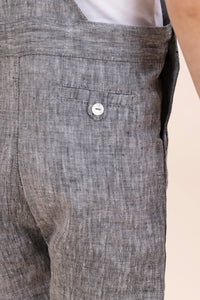 Salopette Baby Ceremonie en lin - Graphite