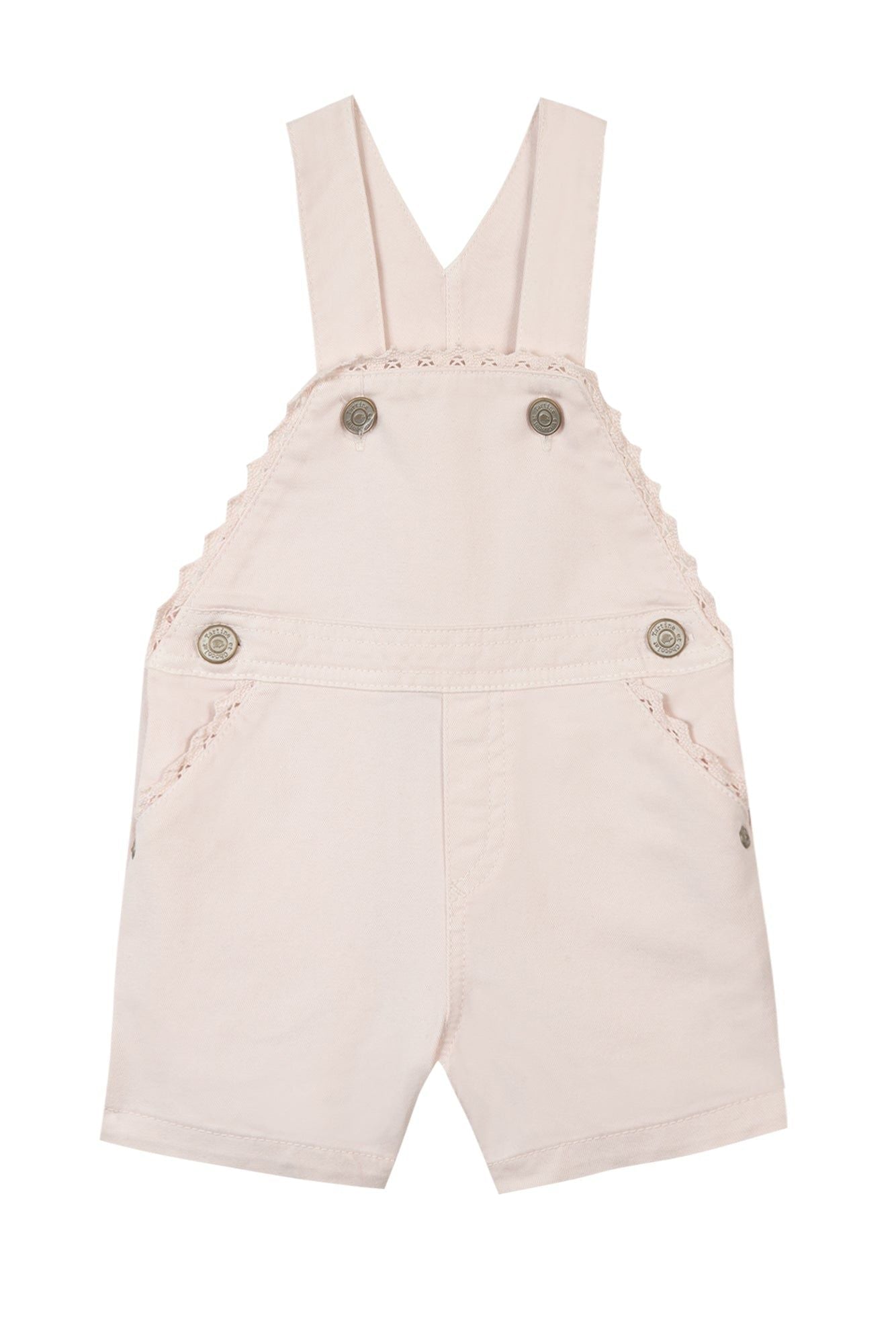 Reves Poetiques Baby Dungarees - Pale Pink
