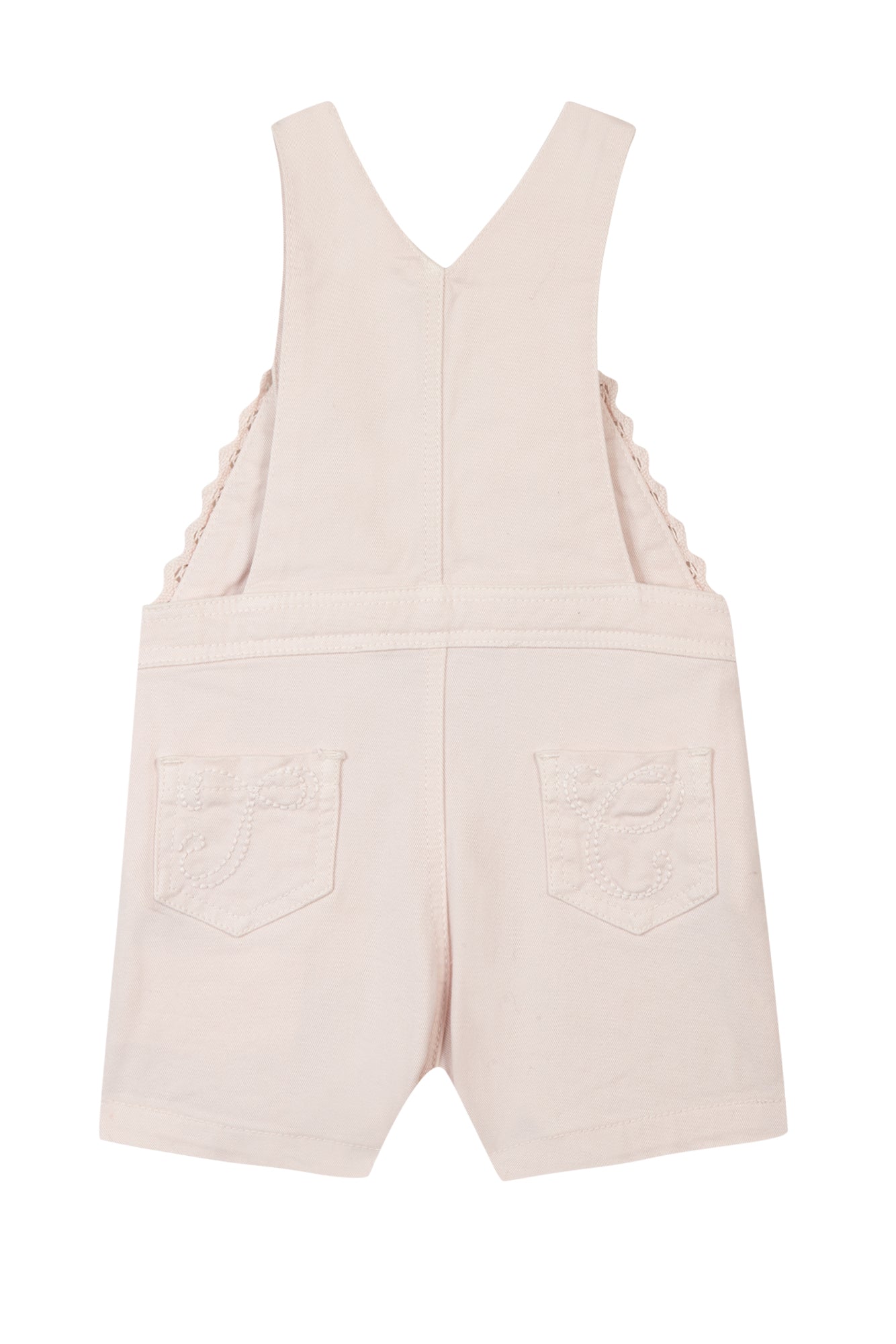 Reves Poetiques Baby Dungarees - Pale Pink