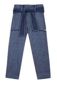 Pantalon Jardin d'éte en lin - Indigo