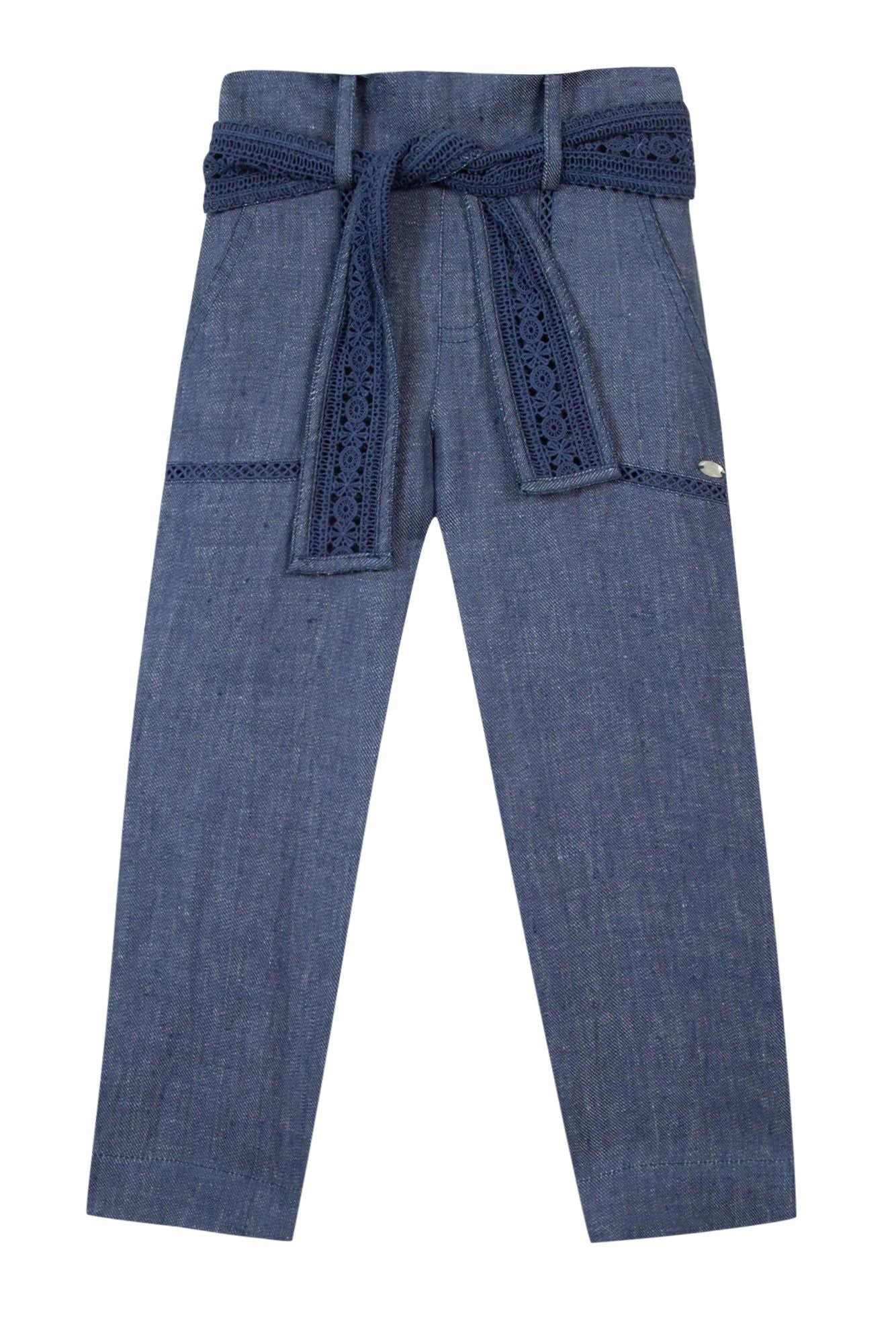 Pantalon Jardin d'éte en lin - Indigo