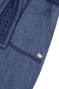 Pantalon Jardin d'éte en lin - Indigo