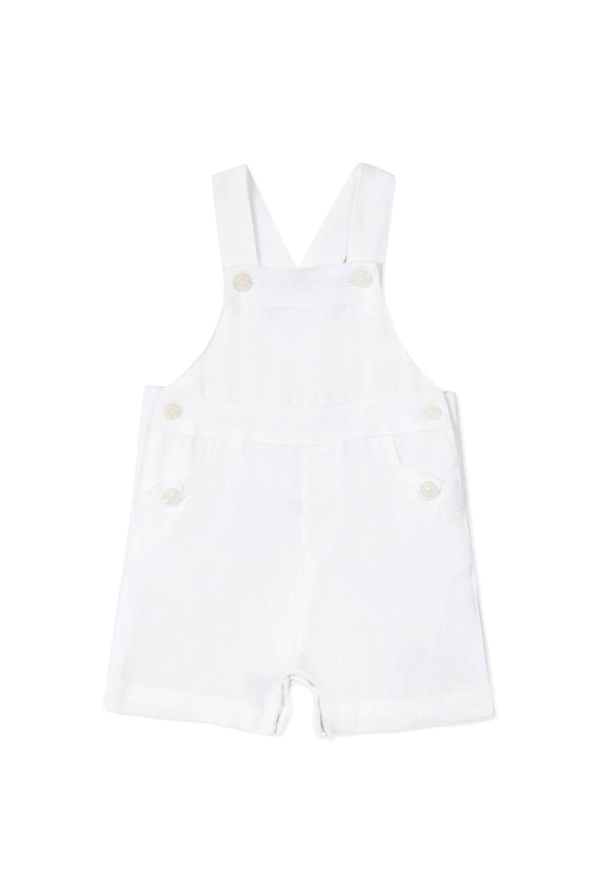 Salopette Baby Ceremonie en lin - Blanc