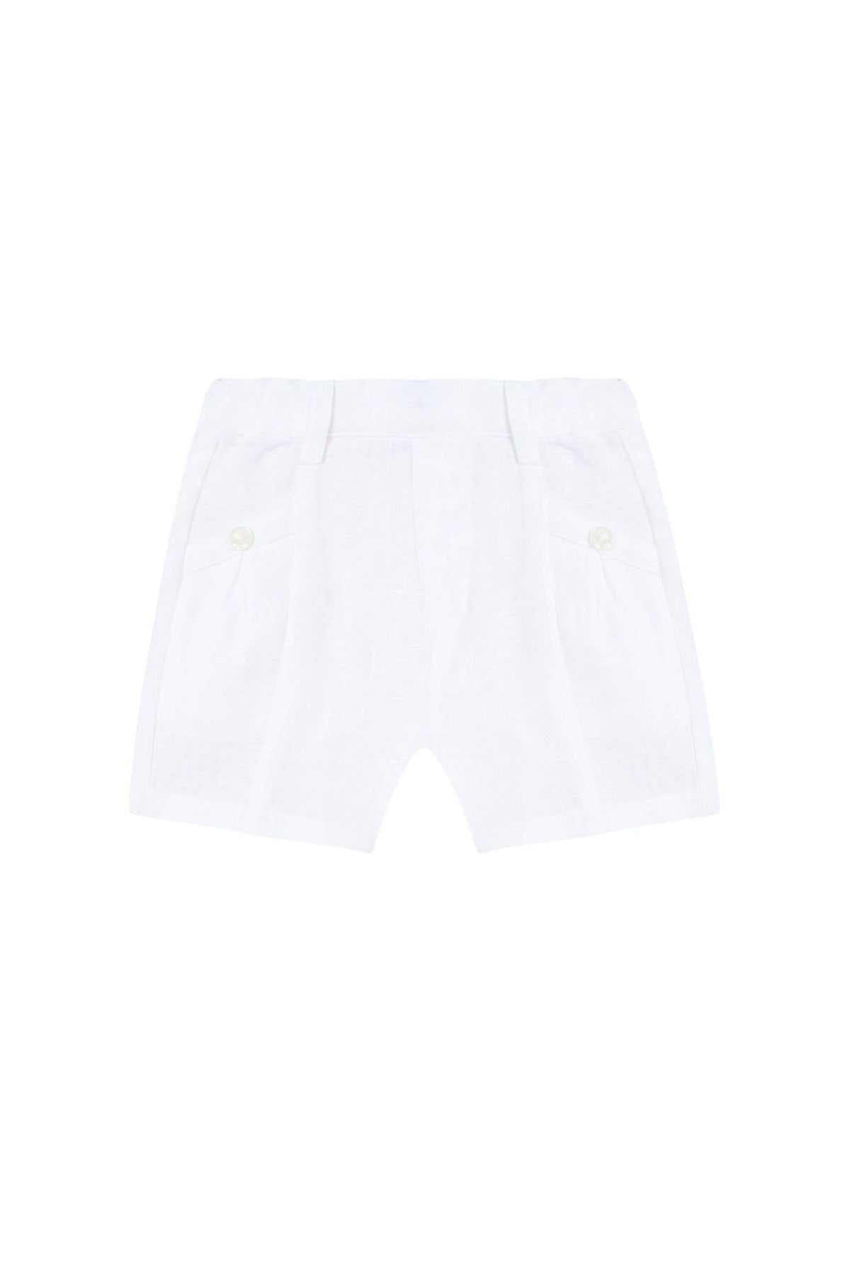 Short Baby Ceremonie en lin - Blanc