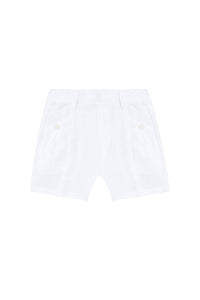 Short Baby Ceremonie en lin - Blanc