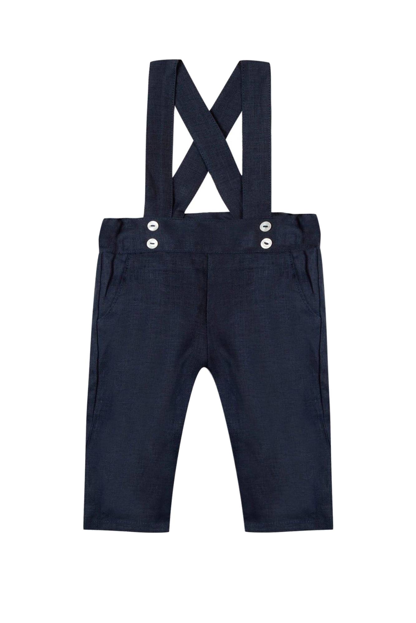 Baby Ceremonie linen trousers - Navy