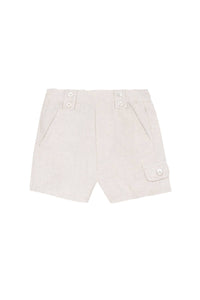 Baby Ceremonie shorts in linen - Beige Chiné
