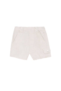 Short Baby Ceremonie en lin - Beige Chiné