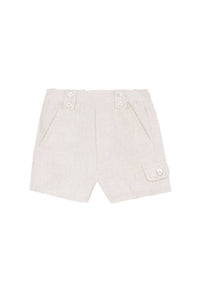 Short Baby Ceremonie en lin - Beige Chiné