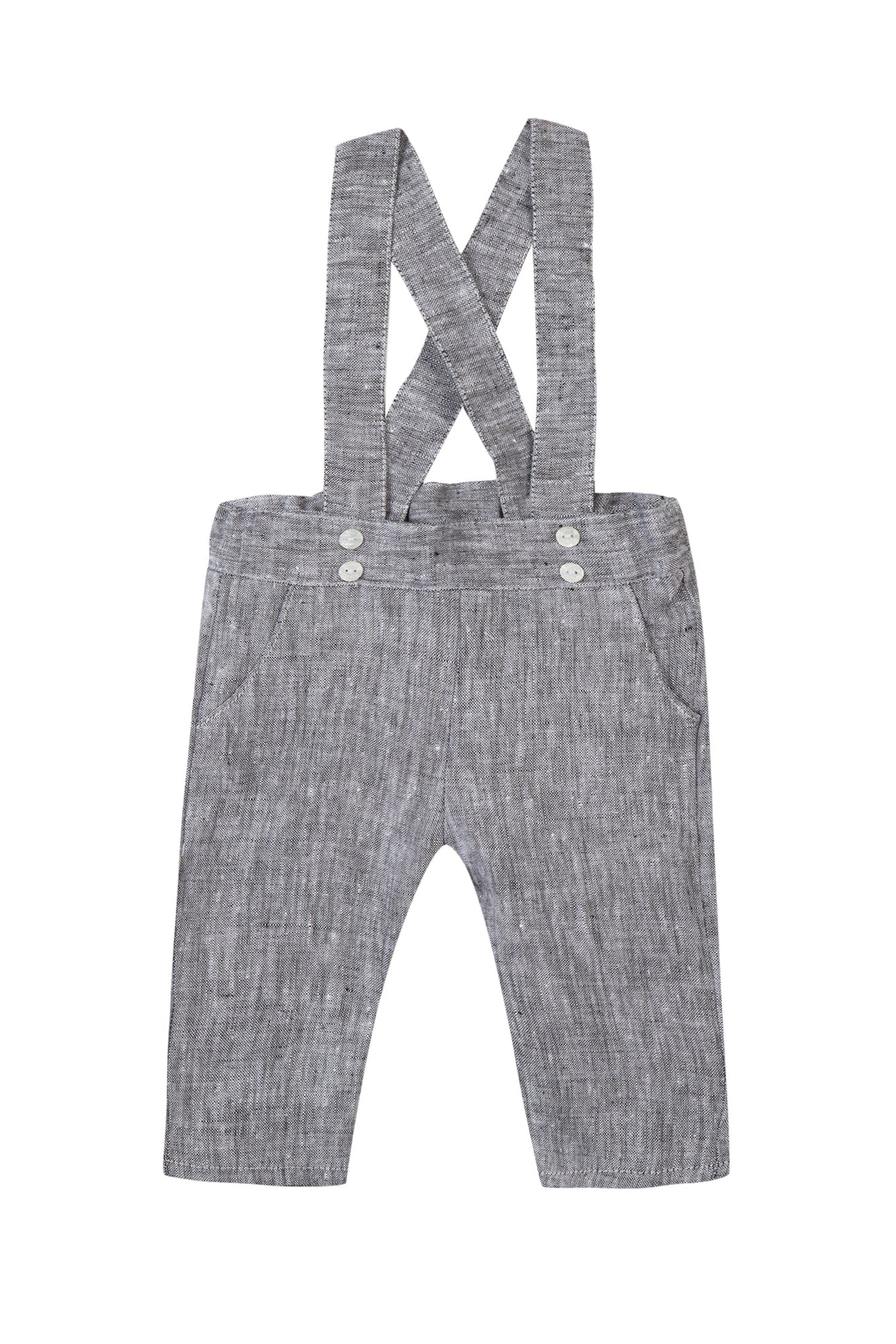 Baby Ceremonie linen trousers - Graphite