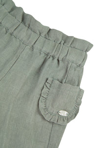 Baby Reves Poetiques linen trousers - Light khaki