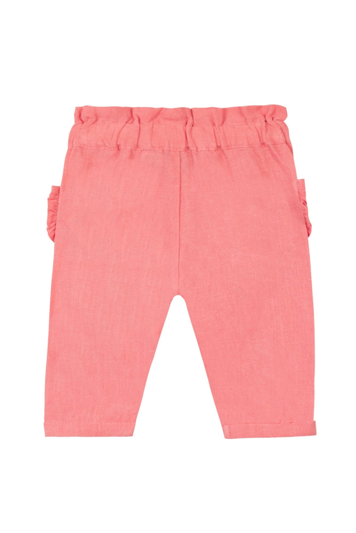 Rose Moyen / Pantalon Baby Jardin D'Éte En Lin - Rose Moyen