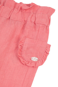 Baby Jardin d'éte linen trousers - Medium pink
