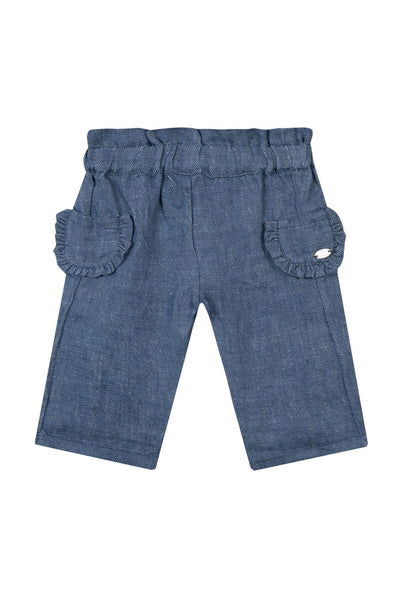 Pantalon Jardin d'Été à poches en lin - Indigo