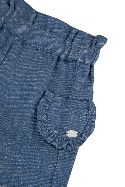 Pantalon Jardin d'Été à poches en lin - Indigo
