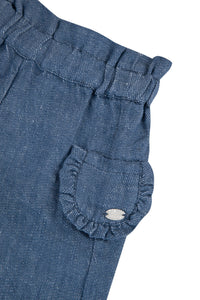 Baby Jardin d'éte linen trousers - Indigo