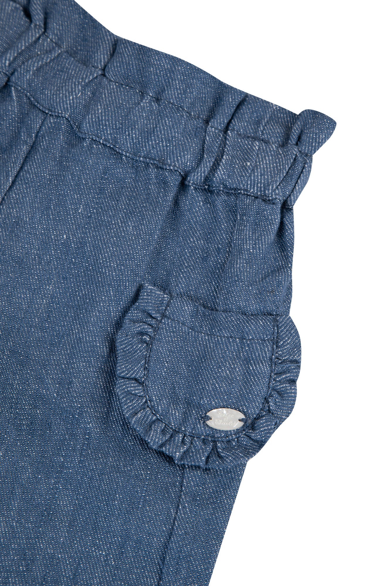 Baby Jardin d'éte linen trousers - Indigo