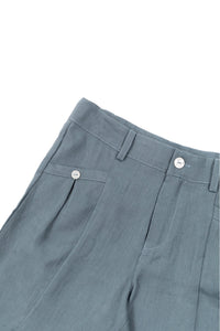 Short Summer Camp en lin - Vert De Gris