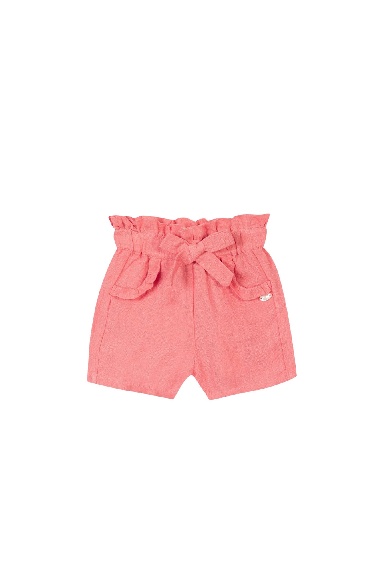 Baby Jardin d'éte linen shorts - Medium pink