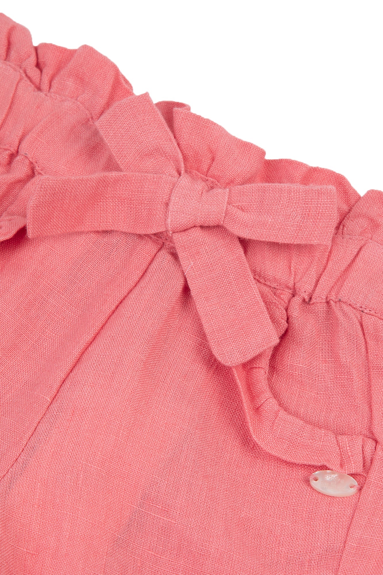 Baby Jardin d'éte linen shorts - Medium pink
