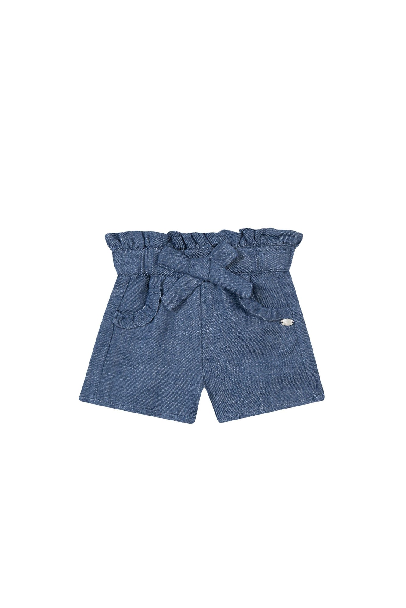 Short Baby Jardin d'éte en lin - Indigo