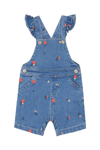 Salopette fleur d'hibiscus en coton - Denim