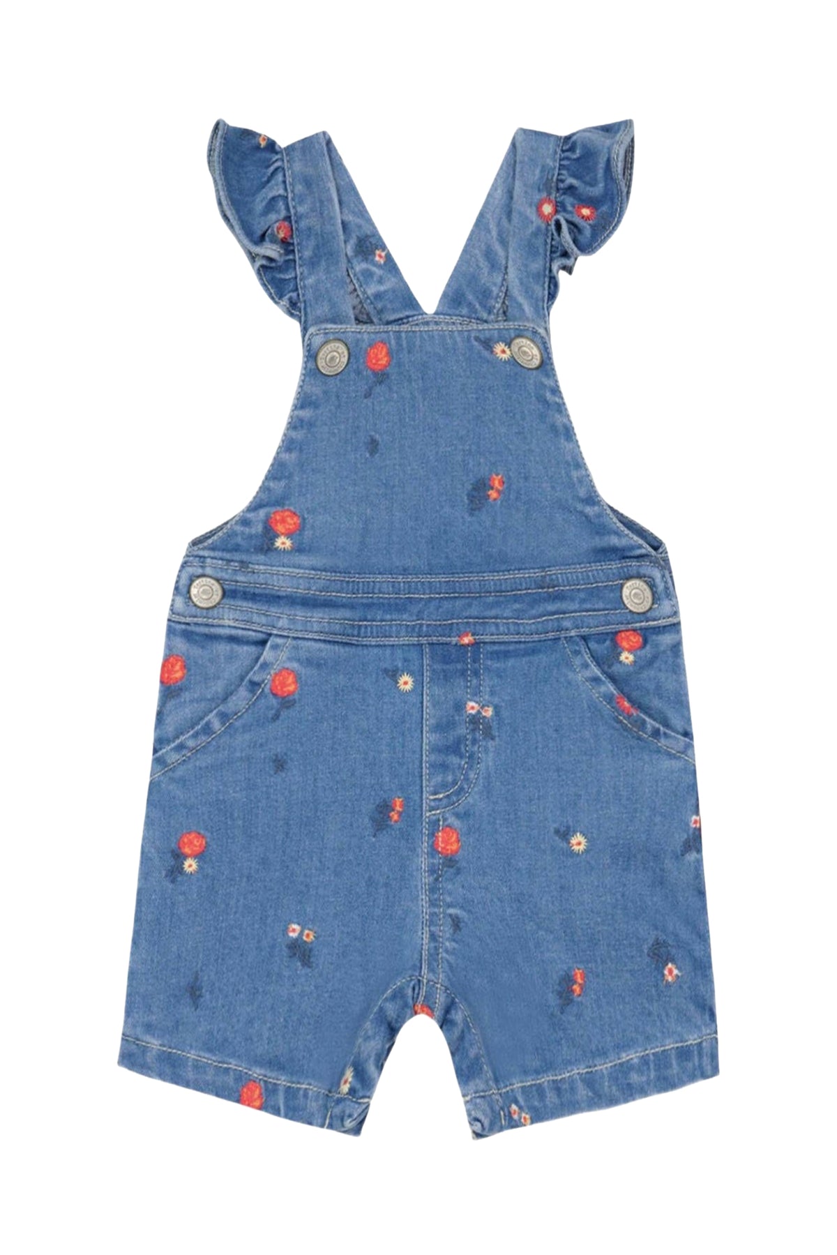 Salopette fleur d'hibiscus en coton - Denim