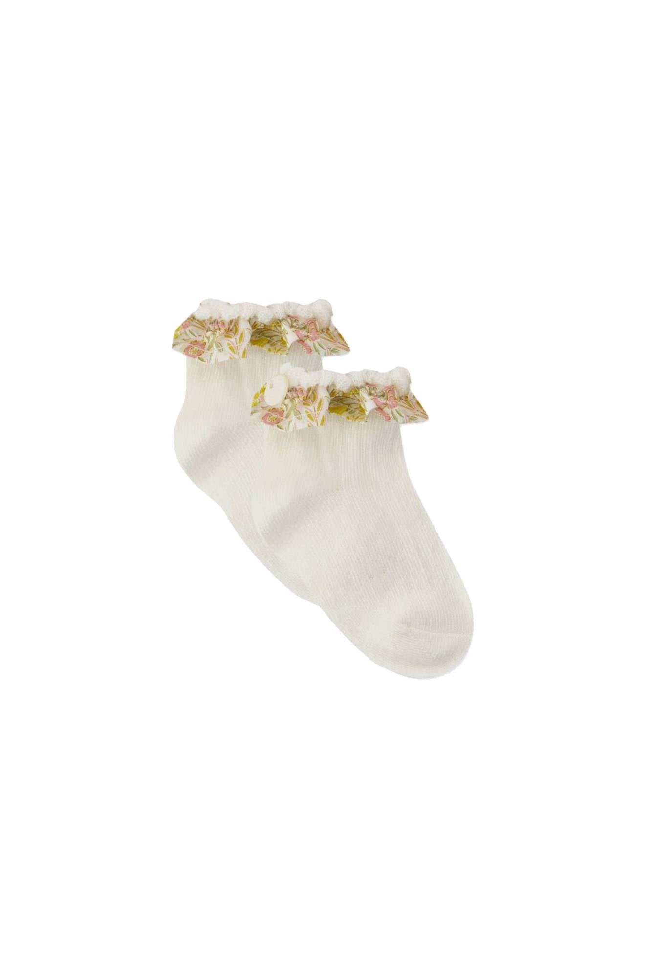 Chaussettes Baby Promenade Romantique - Nacre
