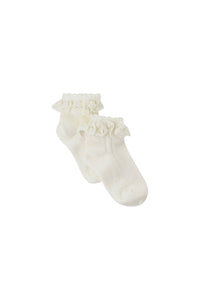 Chaussettes Baby Promenade Romantique - Nacre