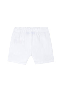 Short Baby Ceremonie en lin - Blanc