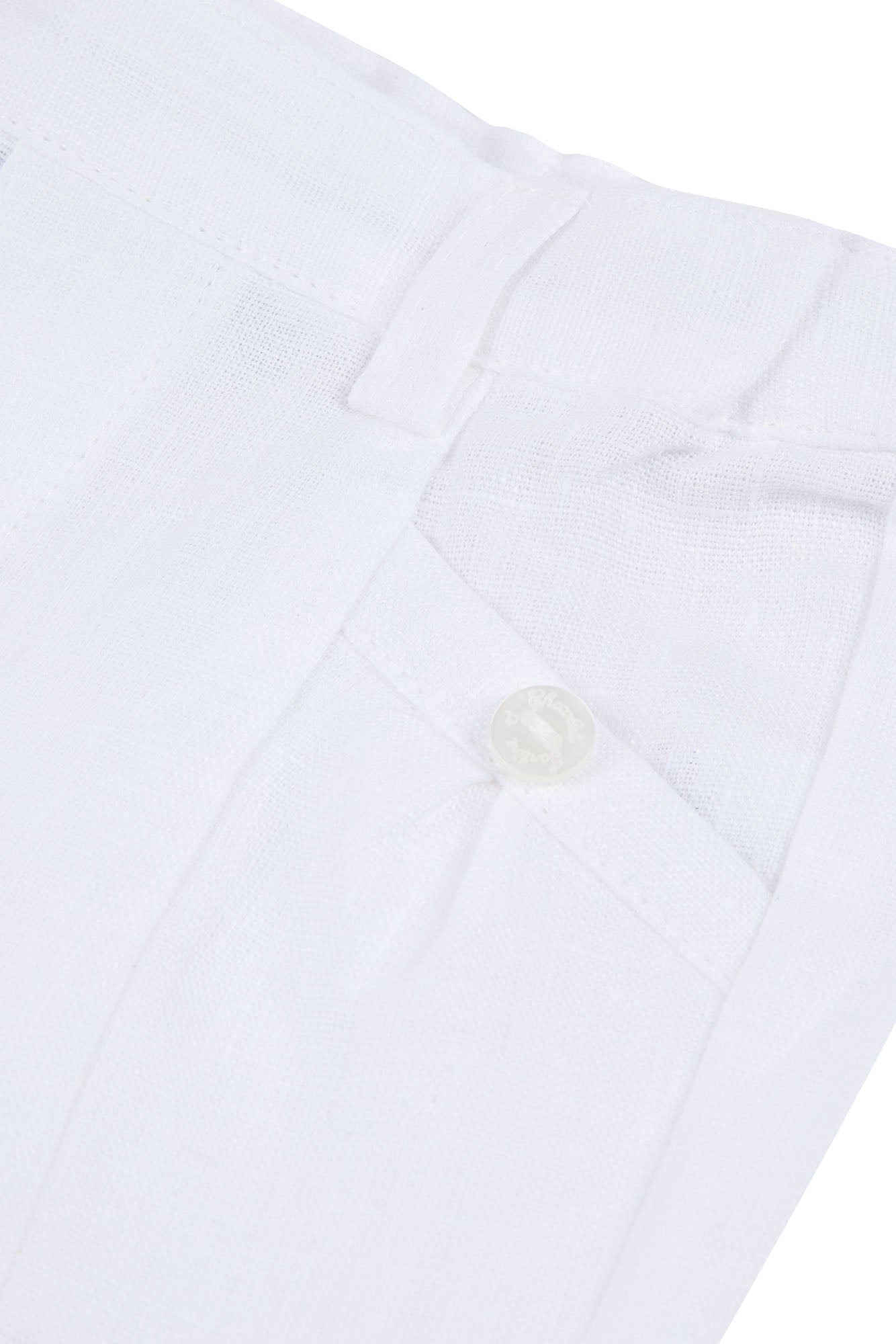 Short Baby Ceremonie en lin - Blanc