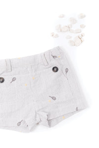 Baby Tc Club shorts in linen - White