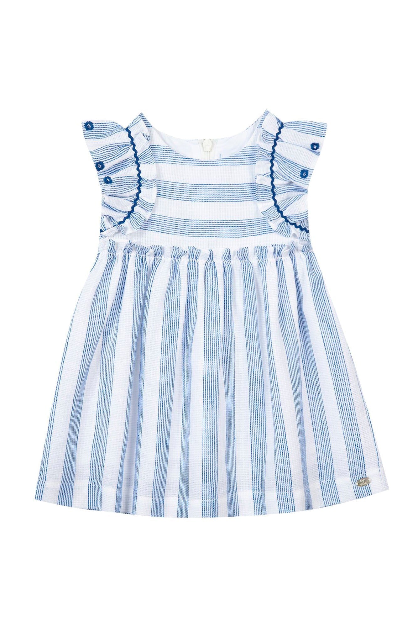 Baby Parfum Bucolique dress in linen mix - Bleuet