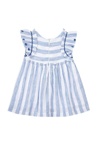 Baby Parfum Bucolique dress in linen mix - Bleuet