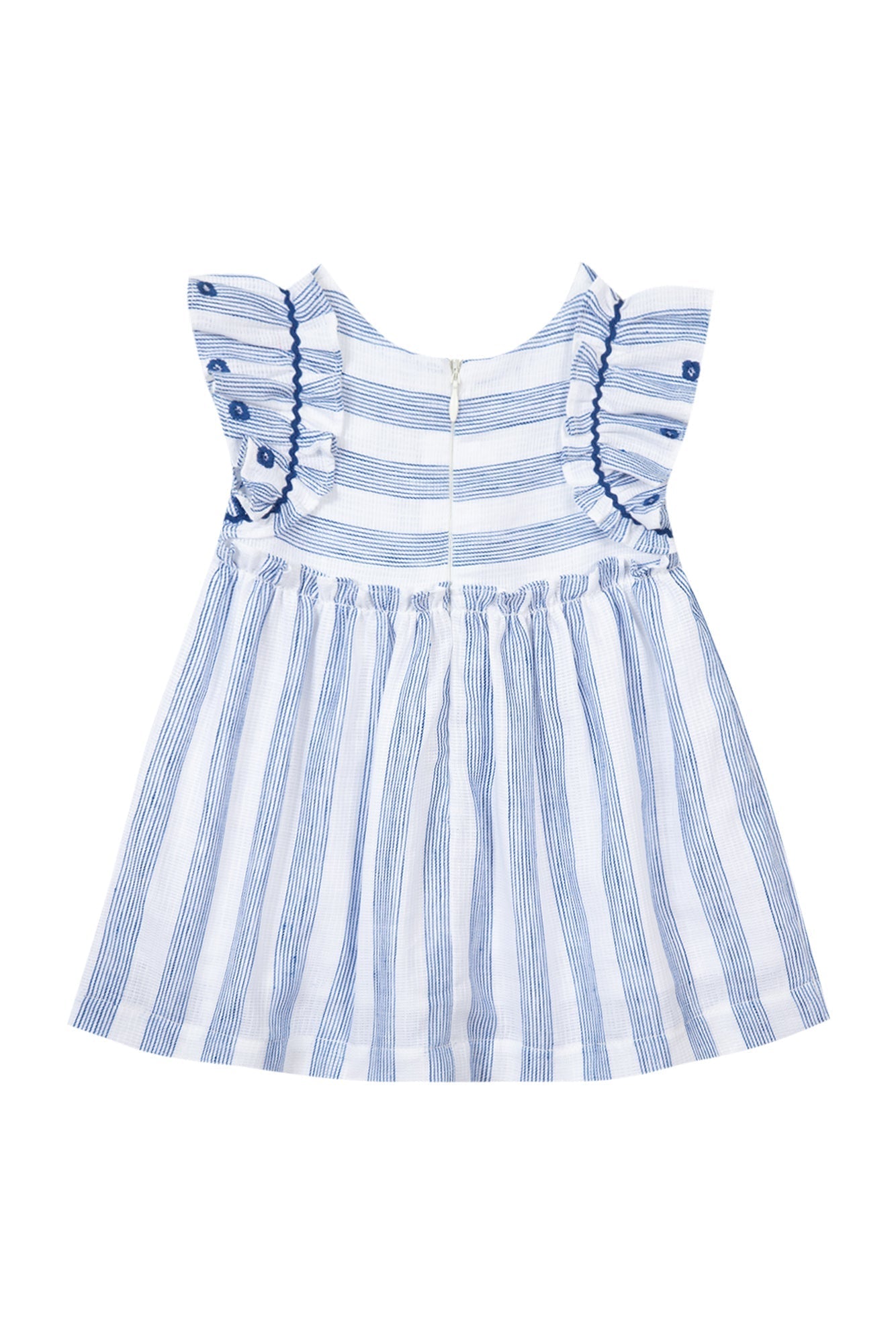 Baby Parfum Bucolique dress in linen mix - Bleuet