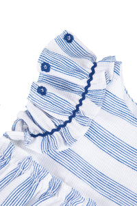 Baby Parfum Bucolique dress in linen mix - Bleuet
