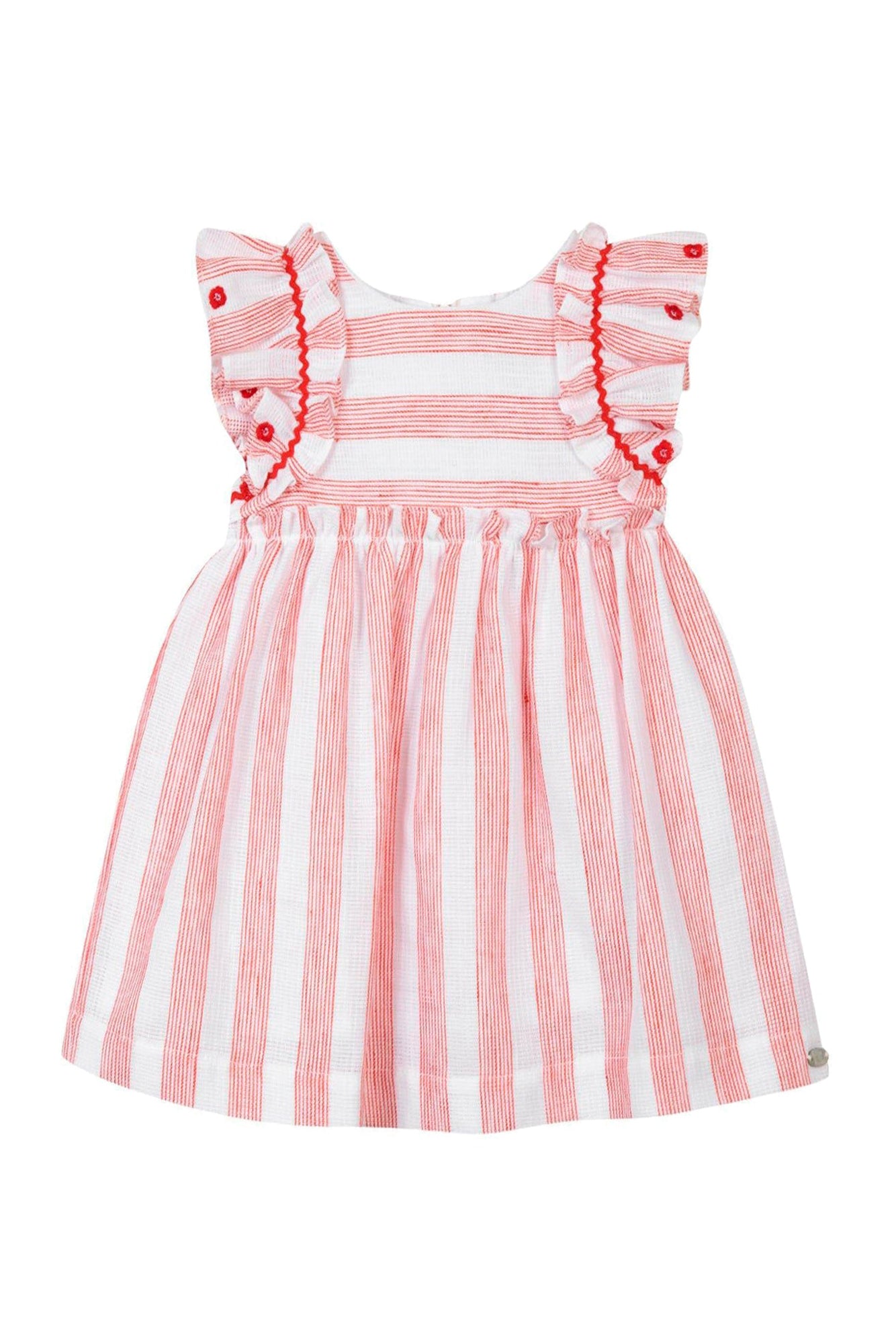 Baby Parfum Bucolique dress in linen mix - Poppy
