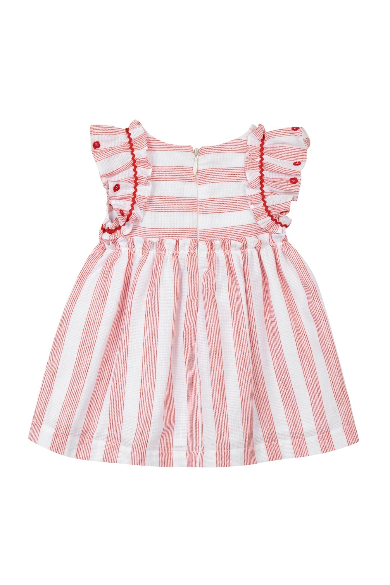 Baby Parfum Bucolique dress in linen mix - Poppy