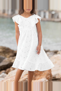Robe un air de campagne en coton - Blanc