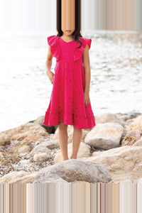 Robe un air de campagne en coton - Bougainvillier