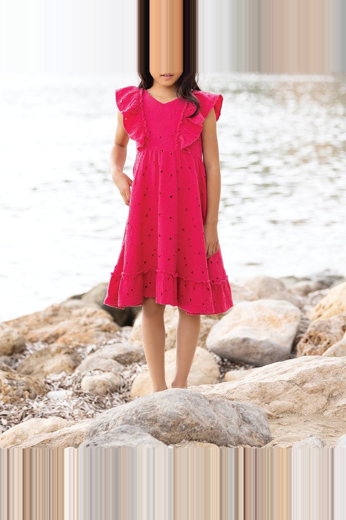 Robe un air de campagne en coton - Bougainvillier
