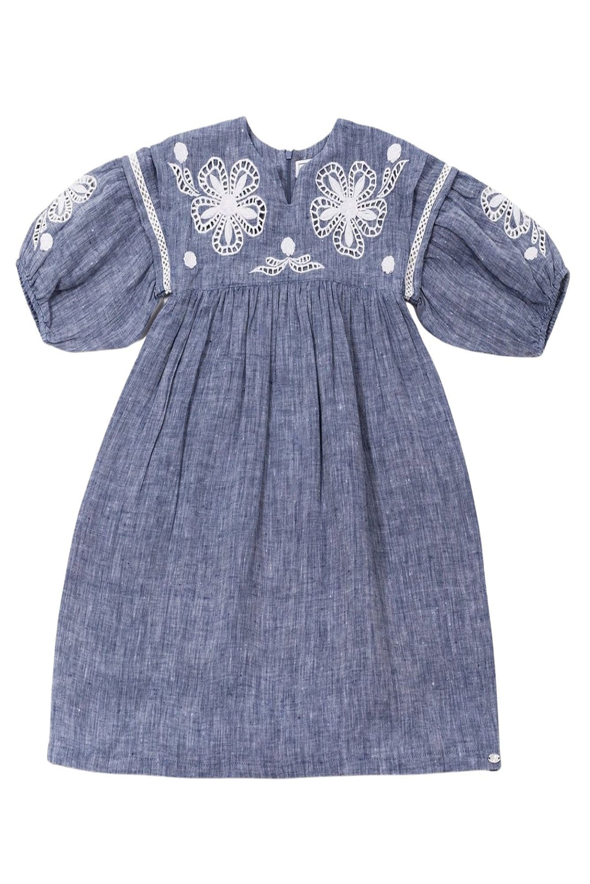 Robe Un Air De Campagne en lin - Bleu Orage