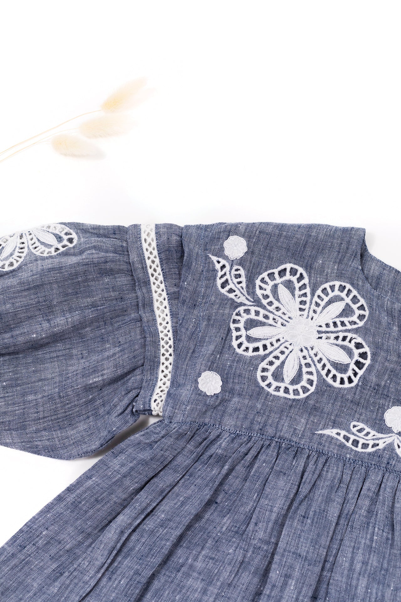 Robe Un Air De Campagne en lin - Bleu Orage