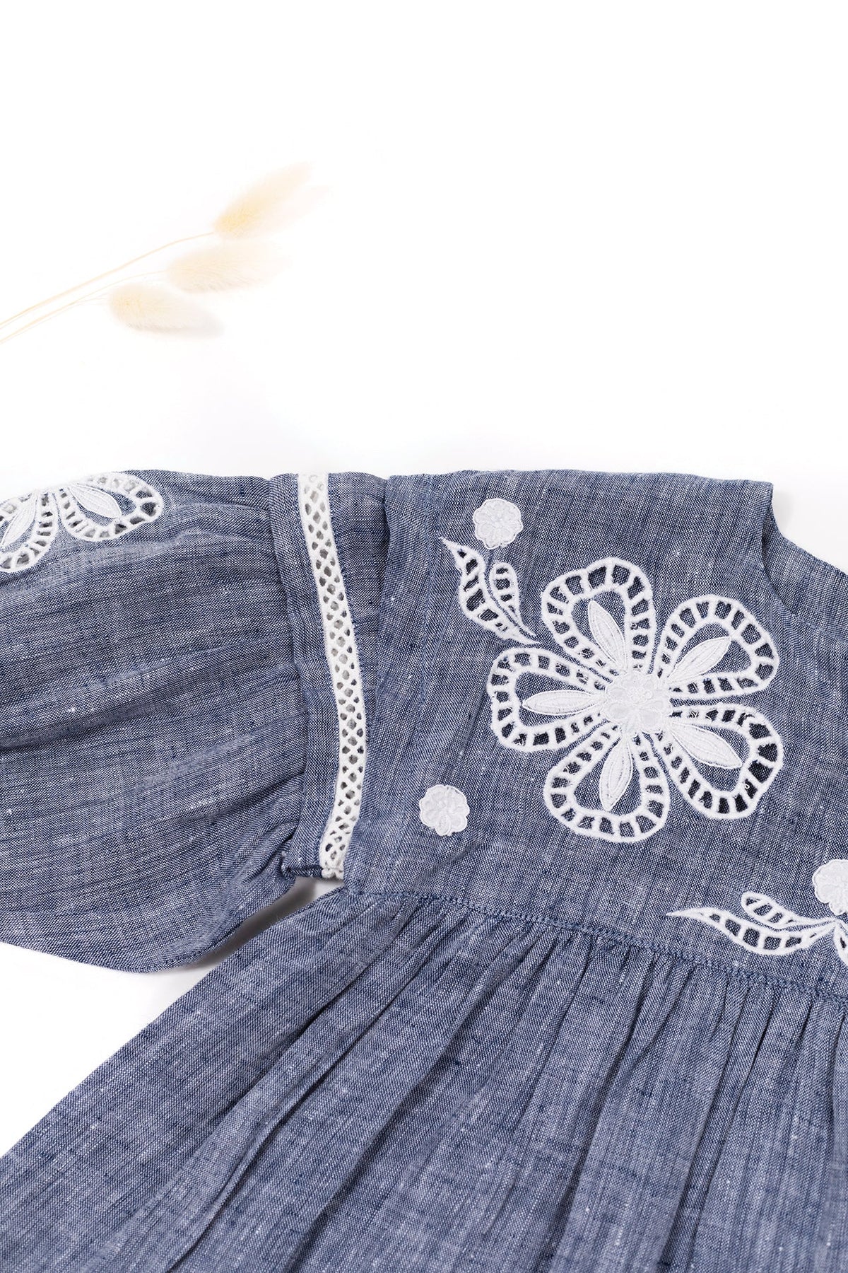 Robe Un Air De Campagne en lin - Bleu Orage
