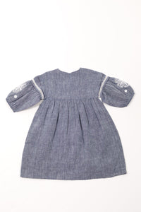Robe Un Air De Campagne en lin - Bleu Orage