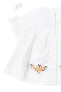 Robe Baby Reves Poetiques - Blanc