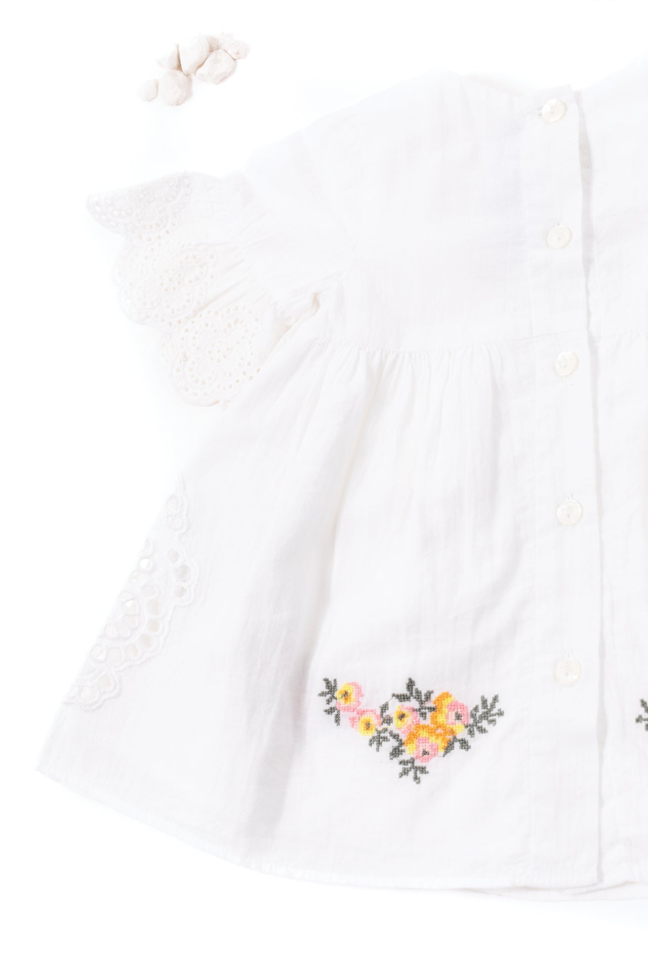 Baby Reves Poetiques Dress - White